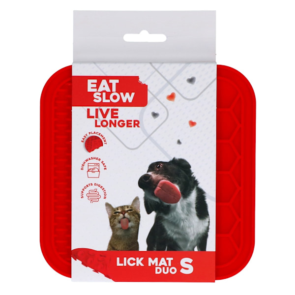 Ät Långsamt Lev Längre Lick Mat Duo S Red