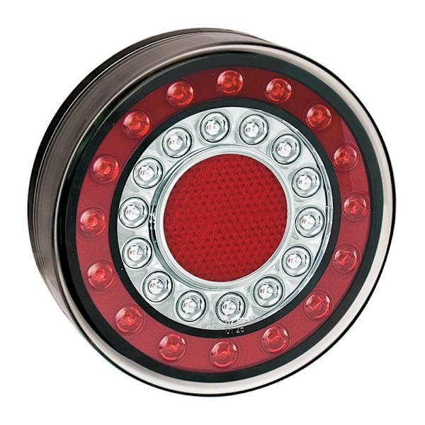 Baglygte 12/24V 4 funktioner 125mm LED