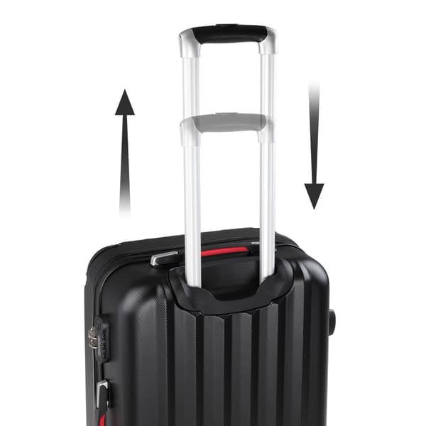 Hård kuffert, sort, 90 l, ABS-plast, 360 hjul