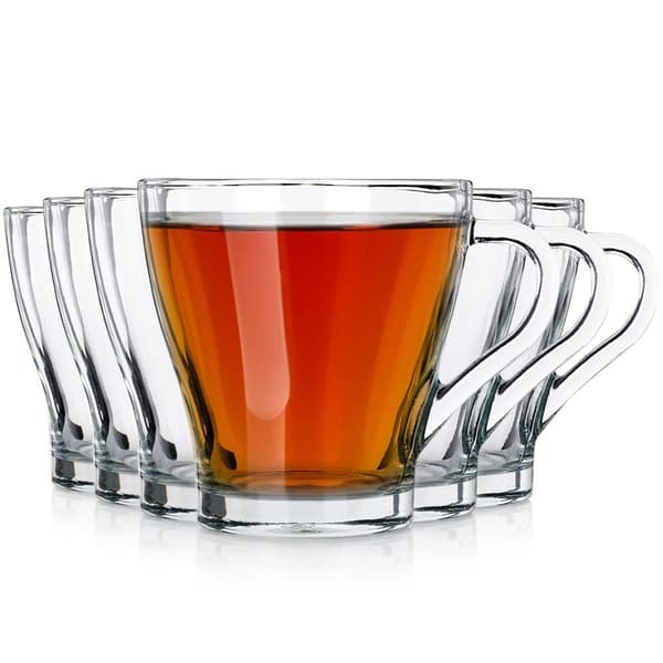 Sæt med 6 glas med hank - Perfekt til kaffe/te