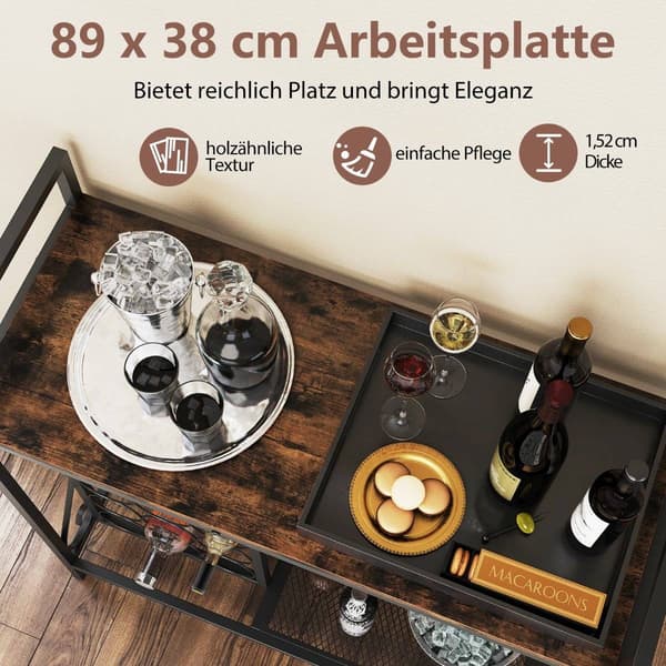 Viiniteline 21 pullolle lasitelineellä ja pöytälevyllä