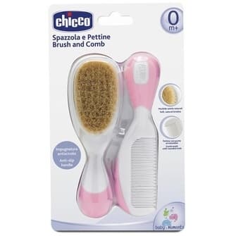 Chicco harja ja kampa, vaaleanpunainen