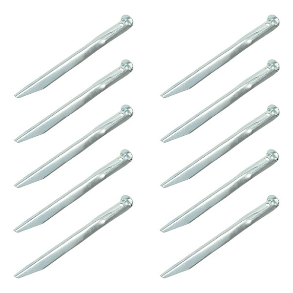 Tentpeg 22cm metalli puolipyöreä 10 kpl polybag