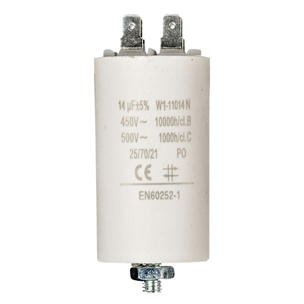 Kondensator 450V + Jordet 14.0uf / 450 v + Aarde