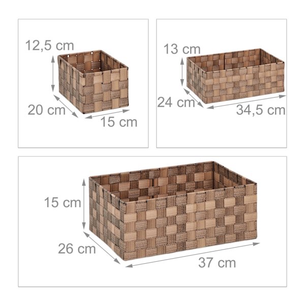 Wicker Look -säilytyskorisarja 4 kpl