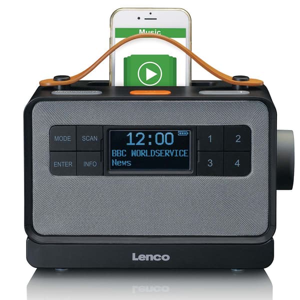 Bærbar DAB+ radio med Bluetooth, Easy Mode, sort
