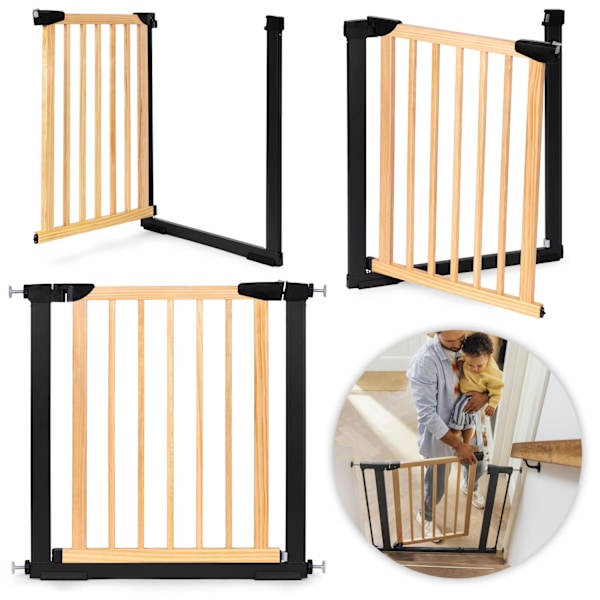 Turvaportin este, 74-80 cm, portaisiin ja oviin, metallia ja puuta, ECOTOYS