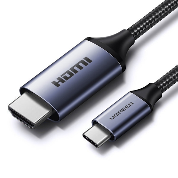 USB-C - HDMI 2.1 8K 60 Hz sovitinkaapeli, 1,5 m harmaa