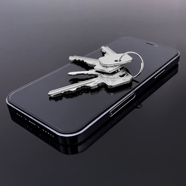 SÆT 2x Fuldskærms hærdet glas med ramme til iPhone 15 Plus sort