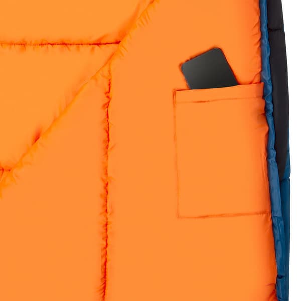 Marineblå-orange sovepose, let, kompakt