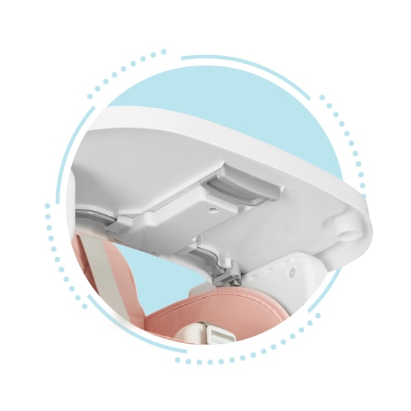 ECOTOYS 3-i-1 foldbar børnefødestol pink