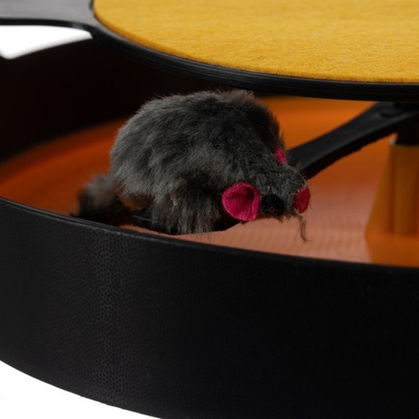 En leksak för en katt - ett hjul med en mus