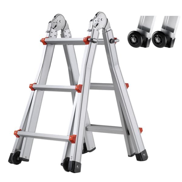 Teleskopisk A-ramsstege – 3,5 meter aluminium, 145 kg last
