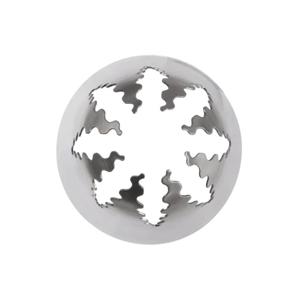 Stjärnformad spritsmunstycke i rostfritt stål, 2 cm diameter