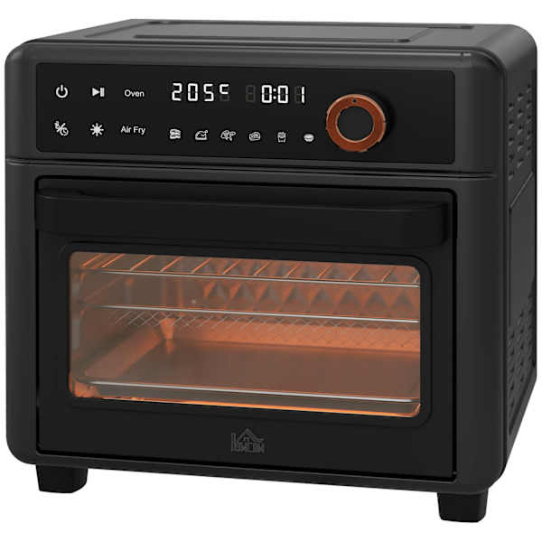 Miniuuni kiertoilmalla, 40 °C-220 °C, 13L miniuuni uunipellillä, grilliritilä, murupelti, kuumailmakeitin 12 ohjelmalla