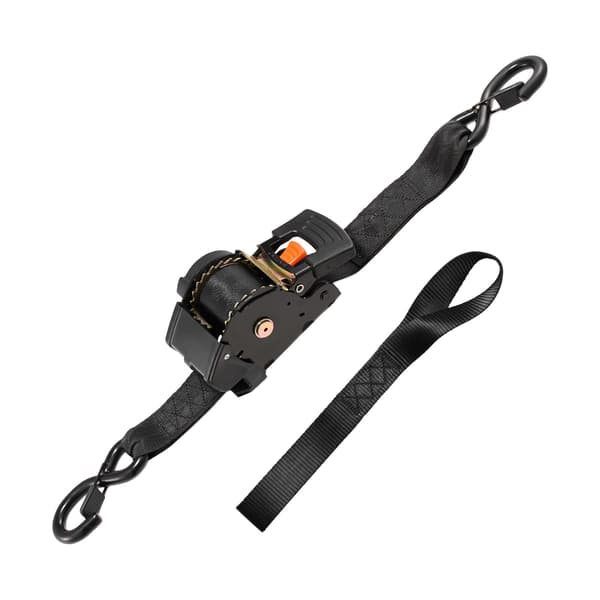 Sisäänvedettävät räikkähihnat 5 cm x 3 m, S-koukut, 2 kpl