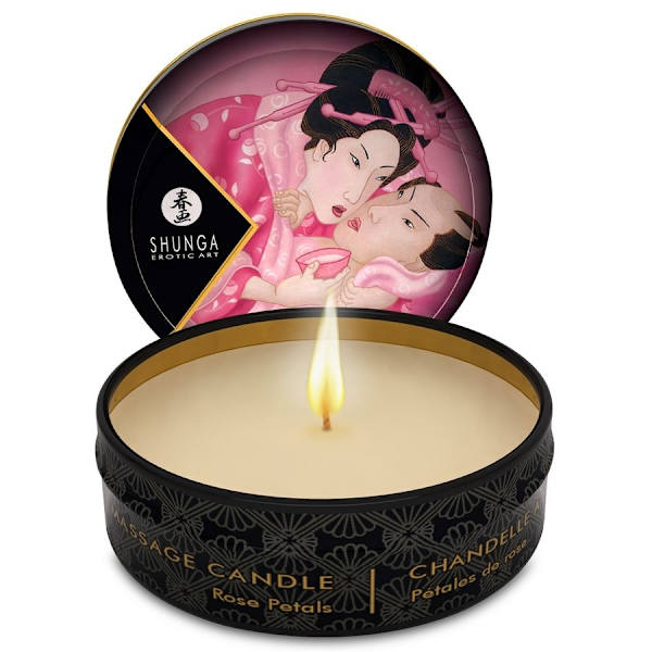 Shunga - Mini Caress By Candelight Roses Hierontakynttilä 30 ml