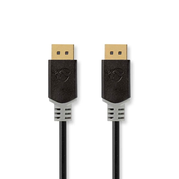 DisplayPort kaapeli | DisplayPort uros | DisplayPort uros | 8K@60Hz | Kullattu | 2.00 m | Pyöreä | PVC | Antrasiitti | Laatikko