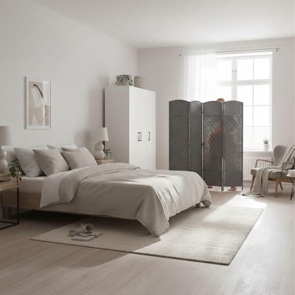 4-panels rumdeler, foldbar skærm
