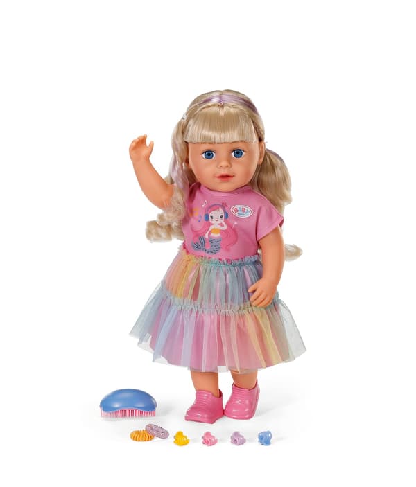 Vauvanukke Carla, 43 cm, hiusasusteilla