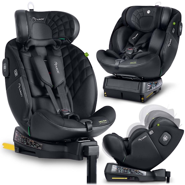 Nukido Aero Line turvaistuin musta 0-36kg ISOFIX
