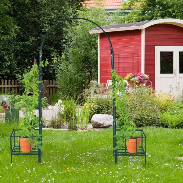 Rosenbåge med planteringskärl