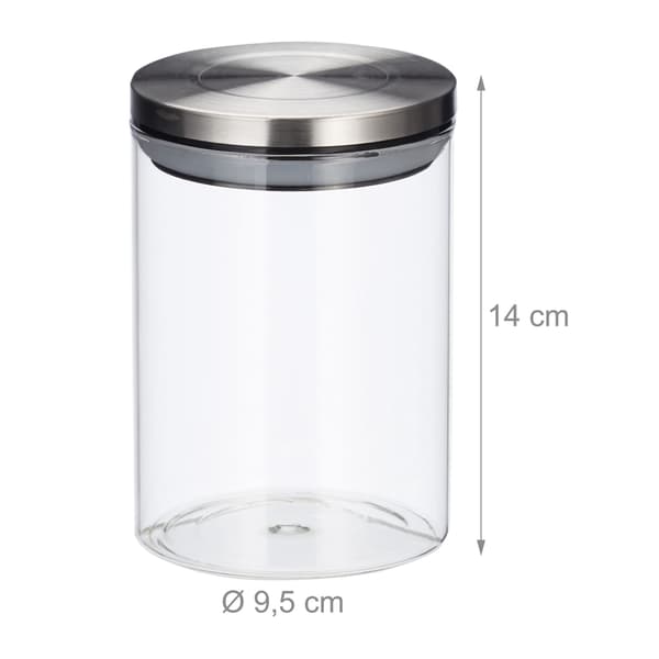 3-pack 600 ml glasburkar med lock