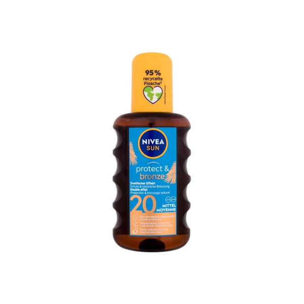 Nivea - Sun Protect & Bronze Oil Spray SPF20 - Unisex, 200 ml