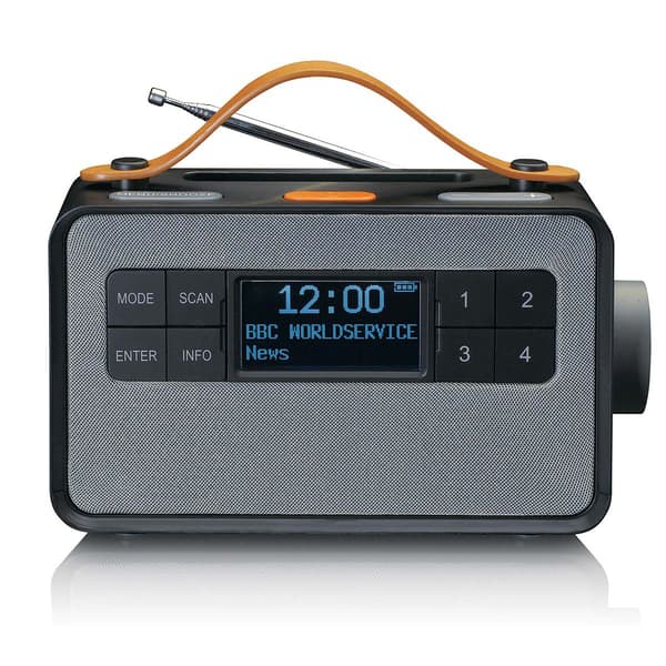 Bærbar DAB+ radio med Bluetooth, Easy Mode, sort