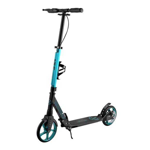 Turkis kick-scooter, justerbar højde, foldbart design