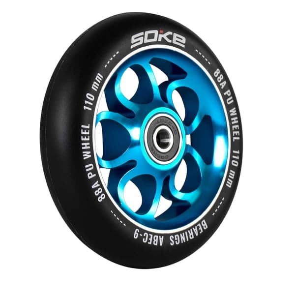 Blåa 110 mm hjul till sparkcykel, 2-pack