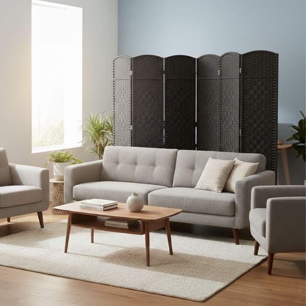 6-panels rumdeler, foldbar skærm