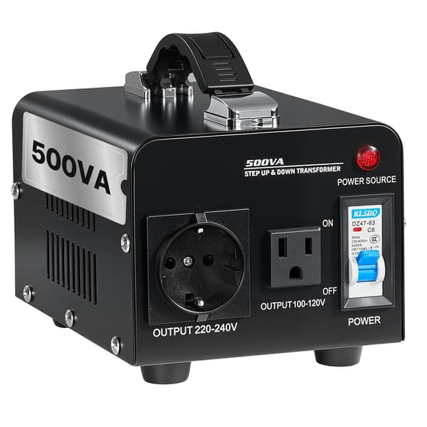 500VA step up/down spændingstransformer, 110V/220V, US/EU