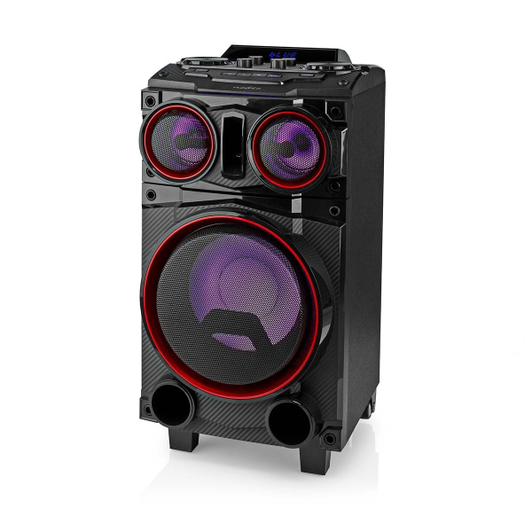 Bluetooth® Party Speaker | Maksimal batteritid: 6.5 timer | 120 W | Bærehåndtag | Fest lys | Equalizer | Sort
