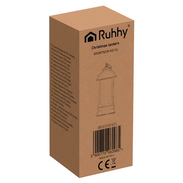 Röd LED-jullykta, batteridriven, 12,5 cm