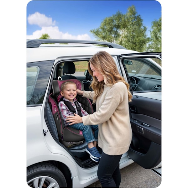 Nukido Prestige Line Bilbarnstol Svart/Rosa 0-36kg ISOFIX