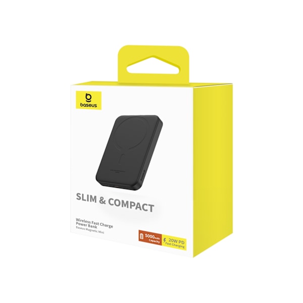 Minivirtalähde 5000mAh 20W + USB-C-kaapeli 20V / 3A musta