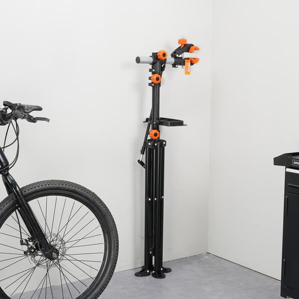 Cykelreparationsställ, 36 kg kapacitet, hopfällbart med verktygslåda