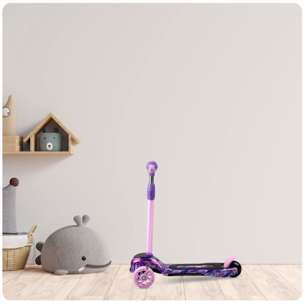 Sparkcykel för barnViktigaste egenskaperna:- Färgglad LED-belysning på hjulen, däcket och frontpanelen- Justerbar höjd på styret- Stora, s