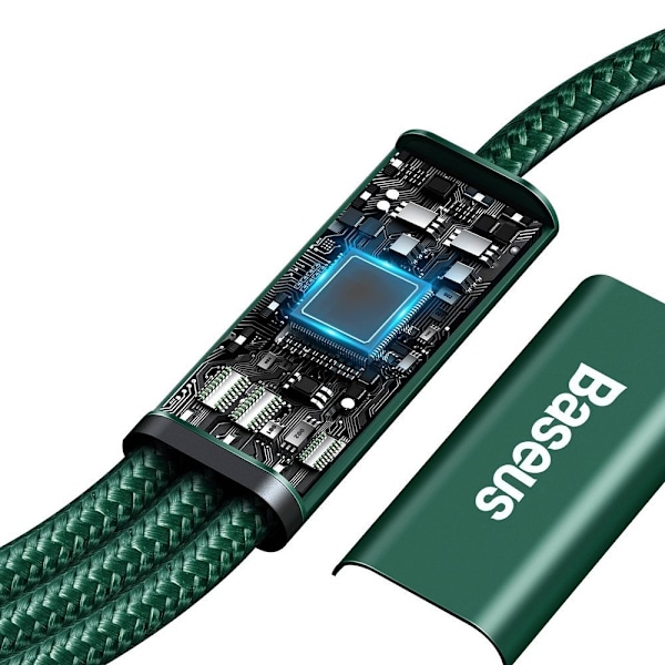 Rapid 3in1-kabel USB-C - USB-C / Lightning / micro USB 20 W 1,5 m grön
