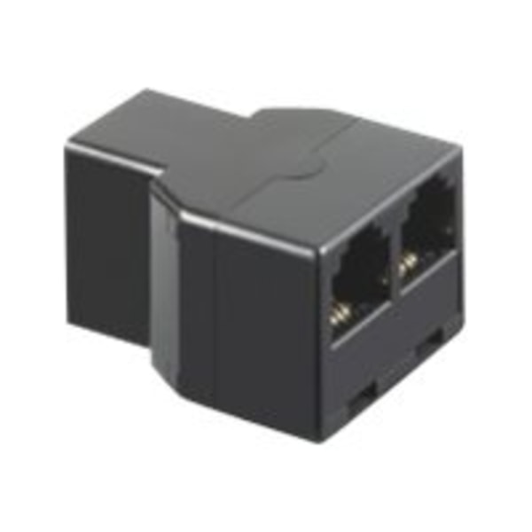 MicroConnect - Puhelinsovitin - RJ-11 naaras - RJ-11 naaras - musta