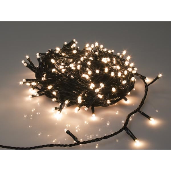 Sparkle Light Led - 20 M - 300 Arizona hvide lamper - Grøn ledning - Modulator