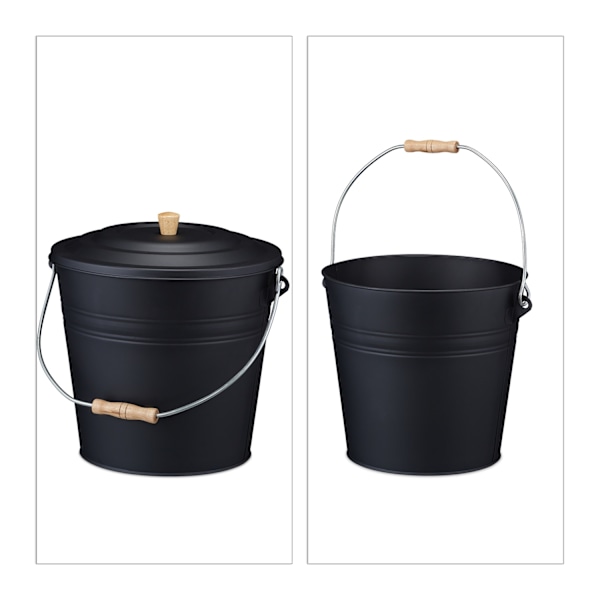 Askhink med lock 12 l