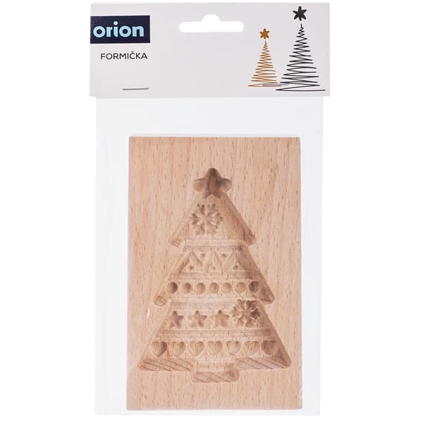 Julgransform i trä, kakform, 13x8 cm