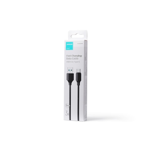 Lataus- ja tiedonsiirtokaapeli USB - USB Type C 3A 2m musta