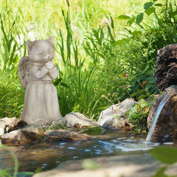 Katte engle statue