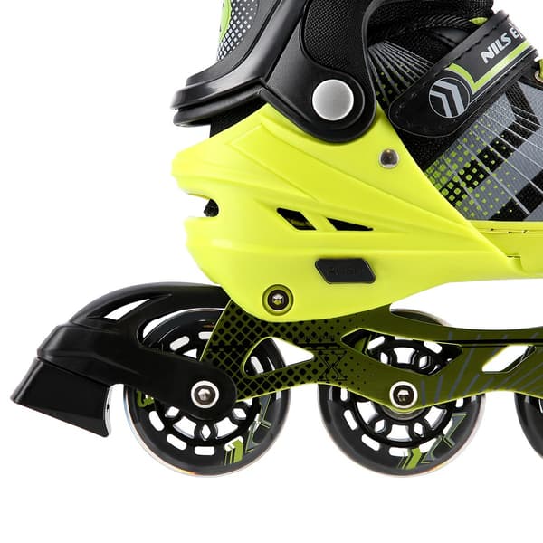 4-i-1 sort-grøn inline & skøjter, størrelse S (29-33)