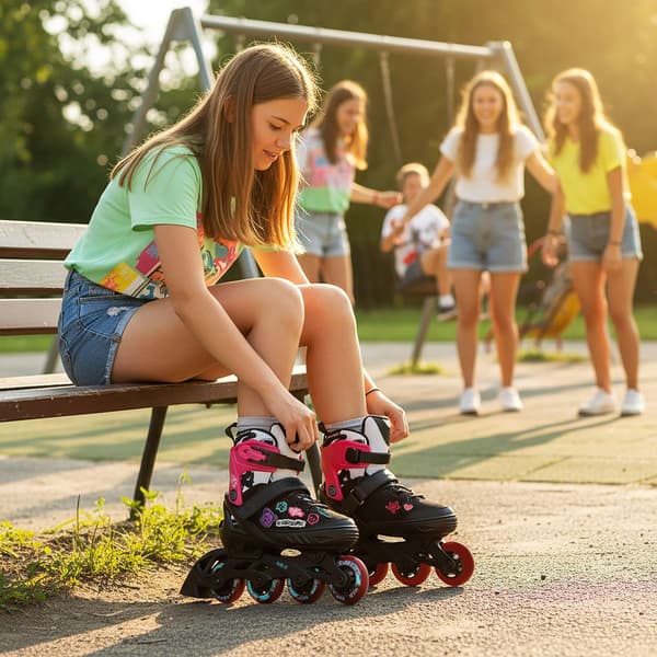 Inlines, Rosa, Storlek M (37-40), ABEC-5 Kullager