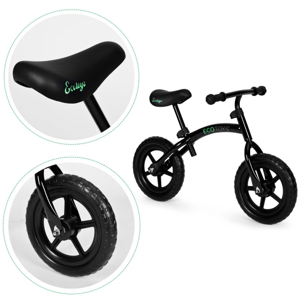 Barnbalanscykel, åkande, EVA-hjul ECOTOYS, svart