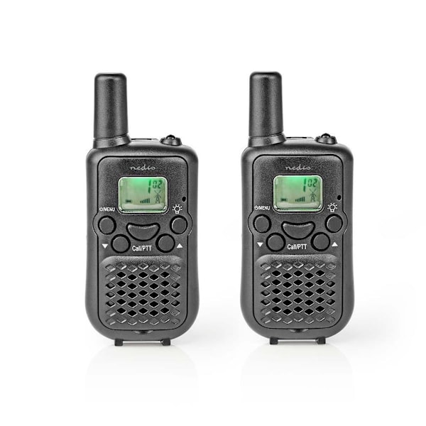 Nedis Walkie Talkie 5 km rækkevidde/8 kanaler/VOX - Sort